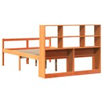 vidaXL Lit bibliothèque sans matelas cire marron 140x190cm bois massif