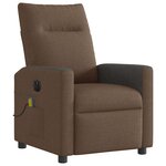 vidaXL Fauteuil inclinable de massage électrique marron tissu