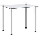 vidaXL Tables gigognes 3 Pièces Transparent Verre trempé