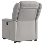vidaXL Fauteuil inclinable électrique gris nuage tissu