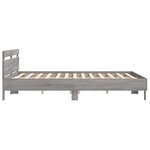 vidaXL Cadre de lit avec tête de lit sonoma gris 200x200 cm
