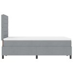 vidaXL Lit ressort avec matelas et lumière LED gris clair  120 x 200 cm en tissu