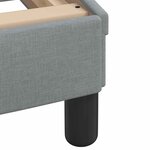 vidaXL Cadre de lit Dover gris clair 90x200 cm tissu