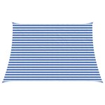 vidaXL Voile d'ombre Bleu et Blanc 4 / 5 x 3 m HDPE