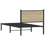 vidaXL Cadre de lit en métal sans matelas chêne sonoma 80x200 cm