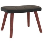 vidaXL Chaise à bascule avec repose-pied Gris foncé Velours et PVC