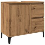 vidaXL Armoire lavabo chêne artisanal 65x33x60 cm bois d'ingénierie