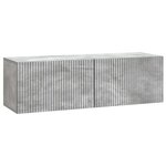 vidaXL Meuble TV mural Gris béton 98 x 31 x 30 cm Bois d'ingénierie