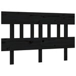 vidaXL Cadre de lit avec tête de lit noir 140x190 cm bois massif