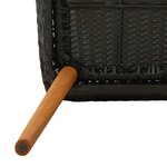 vidaXL Chaise de jardin 2 pc Noir polyrotin