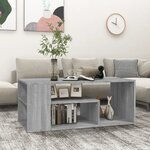 vidaXL Table basse Sonoma gris 100x50x40 cm Bois d'ingénierie