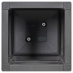 Jardinier vidaXL gris foncé 36x36x35 cm PP
