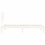 vidaXL Cadre de lit sans matelas blanc bois de pin massif