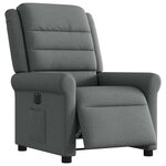 vidaXL Fauteuil inclinable électrique Gris foncé Tissu