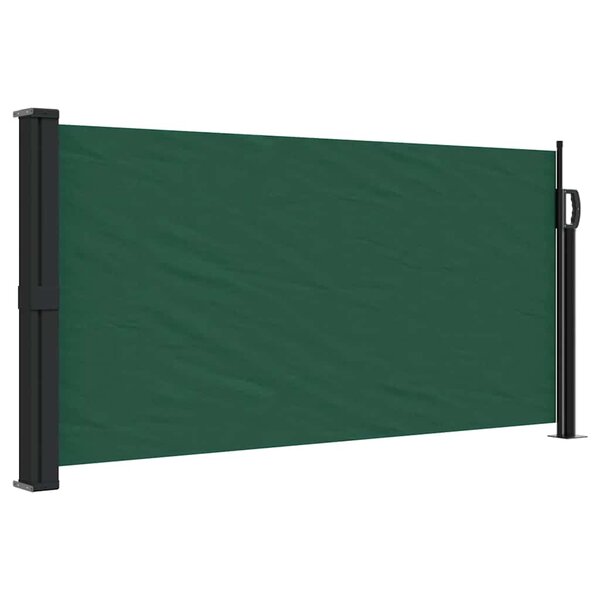 vidaXL Auvent latéral rétractable vert foncé 100x300 cm
