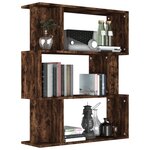 vidaXL Bibliothèque/Cloison Chêne fumé 80x24x96 cm Bois d'ingénierie