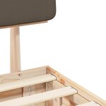 vidaXL Cadre de lit avec tête de lit rembourrée Taupe 120 x 200 cm