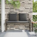 vidaXL Banc extérieur Uni Gris et Gris foncé 116 x 55 x 82 cm