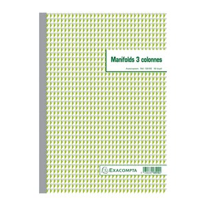 Manifold 3 Colonnes 29 7x21cm 50 Feuillets Dupli Autocopiants - Motif  - X 5 - Exacompta