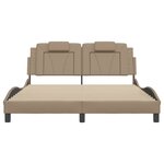 vidaXL Cadre de lit Viana sans matelas cappuccino 160x200 cm similicuir