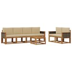 vidaXL Ensemble de canapés d'extérieur 6 pc Naturel