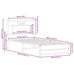 vidaXL Cadre de lit sans matelas chêne sonoma 90x200 cm