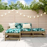 vidaXL Salon de jardin 4 Pièces avec coussins bois de pin imprégné