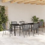 vidaXL Set de salle à manger de jardin 7 pièces en acier anthracite