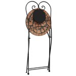 vidaXL Ensemble de bistro mosaïque terre cuite fer et céramique