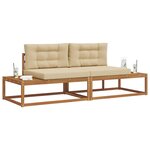 vidaXL Ensemble de canapés d'extérieur Naturel et Beige