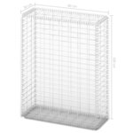 vidaXL Panier de gabion avec couvercle Fil galvanisé 100 x 80 x 30 cm