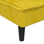 vidaXL Canapé-lit en forme de L jaune 255x140x70 cm velours