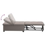 vidaXL Sofa-lit 3 en 1 en tissu taupe à design extensible
