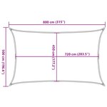 vidaXL Voile d'ombrage 160 g/m² rectangulaire bleu 5x8 m PEHD