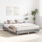 vidaXL Cadre de lit sans matelas sonoma gris 150x200 cm