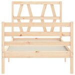 vidaXL Cadre de lit sans matelas 100x200 cm bois massif