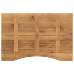 vidaXL Dessus de bureau avec courbe 100x60x2 5 cm manguier massif brut
