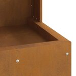 vidaXL Braise Marron 35 x 35 x 100 cm Acier résistant aux intempéries