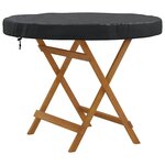 vidaXL Housse de Table Extérieure Noir 92 x 92 x 10 cm Tissu 420D