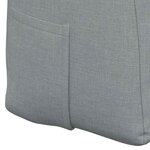 vidaXL Coussin de Dos Gris clair 120 x 24 x 50 cm tissu