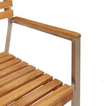 Ensemble de salle à manger de jardin 3 pièces en teck massif