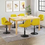 vidaXL Chaises à manger pivotantes lot de 6 jaune moutarde velours