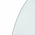vidaXL Plaque en verre de cheminée Transparent 800 x 500 mm Verre