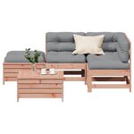 vidaXL Salon de jardin 5 Pièces avec coussins bois massif douglas