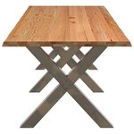 vidaXL Table à manger marron clair bois de chêne massif rectangulaire