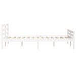 vidaXL Cadre de lit Blanc Bois massif 120x200 cm