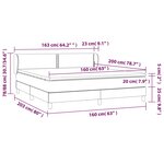 vidaXL Sommier à lattes de lit avec matelas Bleu 160x200 cm Tissu