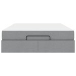 vidaXL Cadre de lit avec matelas avec matelas 2 Pièces Gris clair tissu
