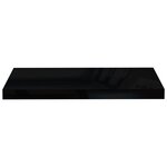 vidaXL Étagère murale flottante Noir brillant 60x23 5x3 8 cm MDF