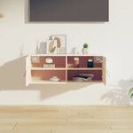 vidaXL Armoire murale Blanc 80x30x30 cm Bois de pin massif
